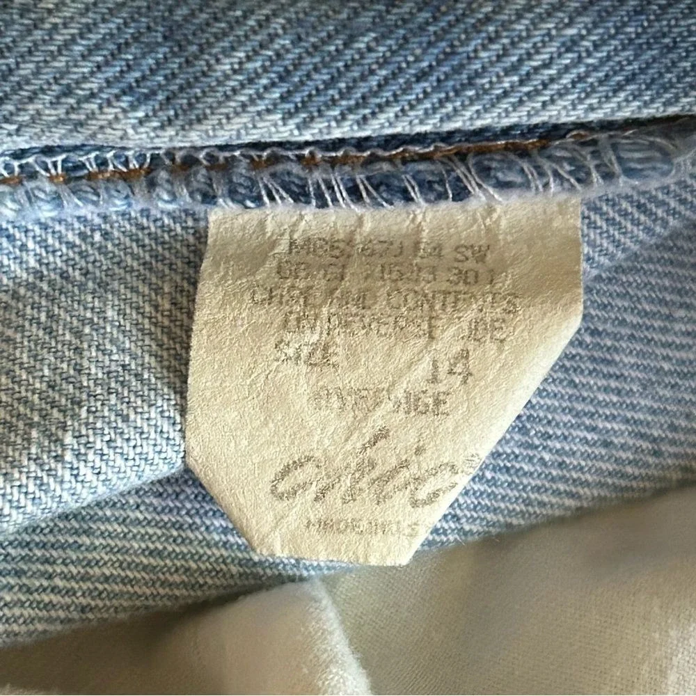 Chic Vintage 80s Women's High Rise Mom Jeans Light Wash Sz 14 Cotton Made in USA